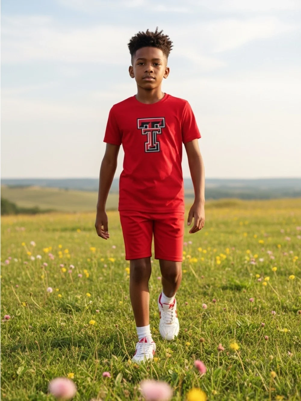 EUC - 2 Dri Fit Boys T-Shirts - Black Nike Pro XL - Red Texas Tech Red Raiders